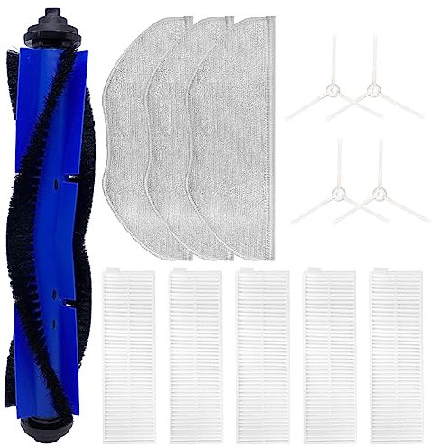Piezas de repuesto para robot aspirador y fregona Tefal Rowent X-plorer 95 RG7975WH RG7987, 4 cepillos laterales, 5 filtros, 3 fregonas, 1 cepillo principal