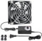 KEYFANCLUB 80mm Small Computer Fan with AC Plug, 110V 120V 220V 240V Fan with Speed Controller, Cooling for Gaming PC, Modem, Cabinet, Terrarium, Greenhouse