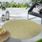 Carpettex Outdoor Teppich Wetterfest 120 cm Rund Sisal Optik Grün - Ideal für Balkon, Garten, Terrasse und als Küchenteppich - Draußen Teppich Waschbar, Flachgewebe, Wasserfest, Pflegeleicht