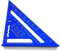 Zimmermannswinkel Schreinerwinkel180mm winkelmesser,metall lineal, geodreieck anschlagwinkel für Schreiner Dachdecker Geschwindigkeitsmarkierungen (blau)