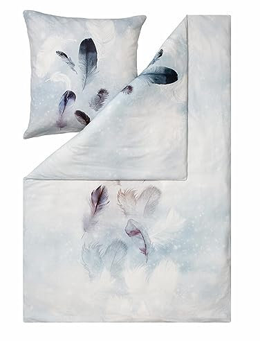 ESTELLA Kuschelflanell Bettwäsche Felina Schnee 1 Bettbezug 155 x 200 cm + 1 Kissenbezug 80 x 80 cm