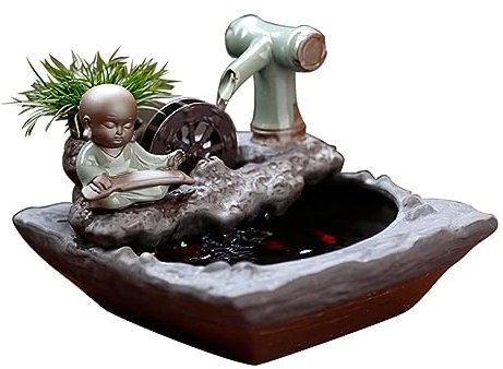 BebeXi Fuente Jardin Exterior Grande Cascada de Agua Fuente de Escritorio Fuente de Escritorio Fuente de Ocio Interior Fuente Decorativa de Cascada de Escritorio