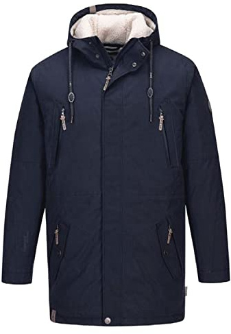 Blue Wave Herren Funktionsparka Jacke Kuddel - Parka Winterjacke Outdoorjacke Funktionsjacke in Schwarz Größe XXL