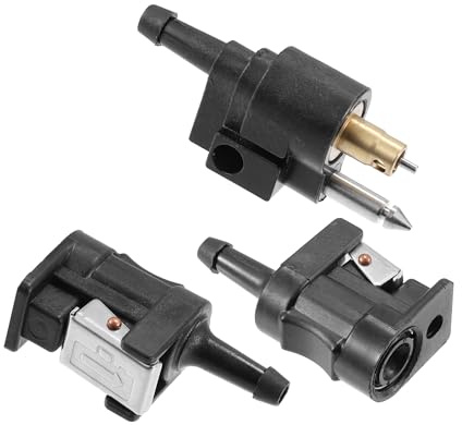 Motoforti Boat Engine Fuel Line Connector for Yamaha 85hp Plastic Black | Engine Fuel Pipe Joint Comp Fittings, 3pcs
