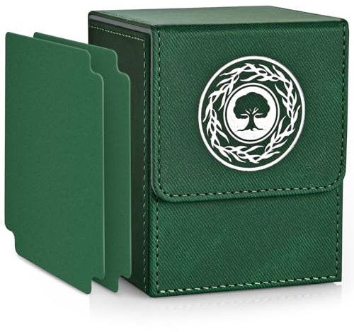 Infinity Guard Card Deck Box für MTG, Magic Commander Deck Box passt für 200+ Karten ohne Hüllen für TCG CCG Sammelkarten (Grün)