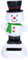 Recitem Wackelfigur Solar Weihnachtsfigur Elch,Solarbetriebener Schwingender Weihnachtsmann, Tanzende Figur Spielzeug für Zuhause Büro Dekoration 1 Stück (Schneemann auf weißem Hintergrund)