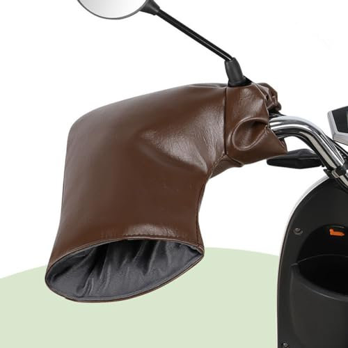 AYIDBE Hiver Gants de Guidon Moto Universel Manchon de Guidon Doublure en Polaire Chaud Moufles de Protection pour Vélo VTT Scooter Trottinette Imperméable Anti-Vent Protège-Main de Moto Homme Femme