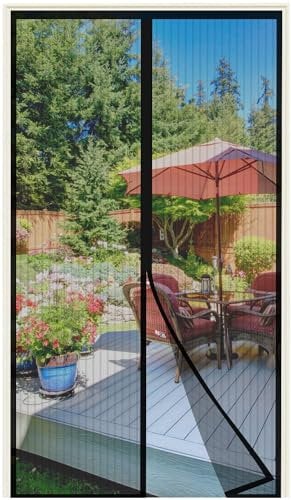 Zanzariera Magnetica porta Finestra 110 x 220 CM, Tenda Zanzariera Porta Ingresso Cortile Rete Fine, Zanzariere Magnetiche Anti Insetti Traspirante Chiusura Automatica, Installazione Facile