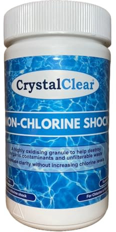 Non-Chlorine Shock Granules for Hot Tubs & Pools 1kg. For Chlorine or Bromine Users. Sanitises Oxygenates Reactivates dormant Chlorine/Bromine. Can be added directly to tub/pool water