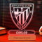 Transparent Gift Lámpara Personalizada con Equipos Fútbol. Escudo del Athletic de Bilbao. Regalos Originales para Niños y Adultos. Regalos Día del Padre, Cumpleaños. Placa de Metacrilato con Luz LED