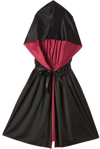 SUNTRADE Reversible Black Red Riding Hood Cape für Cosplay Halloween Festliche Veranstaltungen