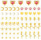 65pcs Gold Nail Charms Set, Alloy Rhinestones Nail Charms with Star Heart Rose Moon Decoration Accessories for Women Manicure