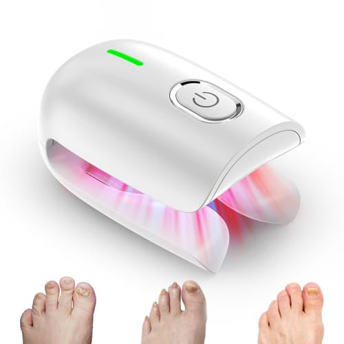 iKeener Nagelpilz Laser Behandlungsgerät für Zuhause, FDA Zugelassenes Lichttherapie für Fingernägel und Fußnägel, 905nm Infrarotlicht 660nm Rotes 470nm Blau Laser Gegen Nagelpilz, Grau
