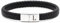 TOLOWOBK Lederarmband Herren Armband mit Buchstaben Gravur A-Z Buchstabe Armband Männer Schwarz Geflochten Leder Armbänder mit Magnetverschluss Einschulung Geburtstag Geschenke für Männer