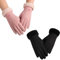 VARKAGE 2 Stücke Lammfell Handschuhe Damen, Winter Lederhandschuhe Damen Gefüttert, Lederhandschuhe Damen für Outdoor Use (Schwarz, Rosa)