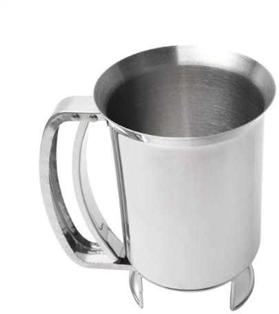 Generisch Teigspender Teigportionierer, Pfannkuchen Teigspender 900ml, Edelstahl Teigspender Mit Ständer, Teig Portionier Für Pfannkuchendesserts