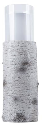 GLOBO LIGHTING LED Solarleuchte Solarlampe Außenleuchte Gartenleuchte Tischleuchte Terrassenlampe, Holzoptik weiß Kunststoff Glas, Akku inkl. 6-8h, 1200K, H 43,5 cm