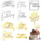 10 Stück Happy Birthday Tortendeko Acryl Cake Topper Geburtstag Wiederverwendbar Kuchen Topper Cupcake Kuchen Deko für Babyparty Jubiläen Party Dekoration