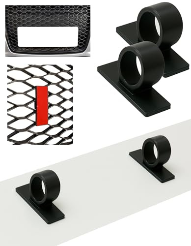 Soporte Matrícula para Parrillas RS/Portamatriculas Invisible Universal para RS RS3 8V 8P,RSQ3 8U,RS4 B5 B7 B8,RS5 B8 B9,RS6 C5 C6 C7,RS7 C7,TTRS 8J 8S,R8 Parrillas hasta Año 2020 2 Uds (15-23 mm)