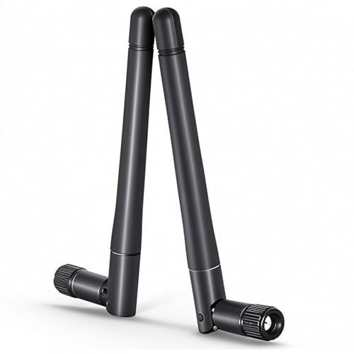 2pcs WiFi-Antenna,RP-SMA WiFi Aerial 2.4GHz 5GHz 5.8GHz 3dBi MIMO RP-SMA Male Antenna,WifiAntennafor PC,WiFiRouter Wireless Network Card USB Adapter for Surveillance Monitor Desktop(Balck)