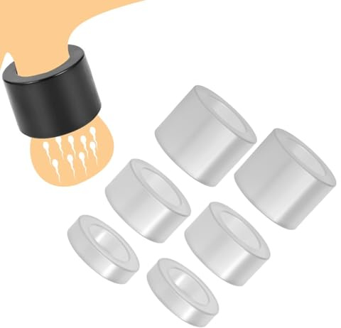 Youxclian 6 Stück Set Silikon Penis Ring Hodensack Bindung Ring Weichen Dehnbar Bondage Cock Ring Ballstretcher Erektion Verzögerung Ring Hodensack Cock Ringe Sexspielzeug für Männer(transparent-6pcs)