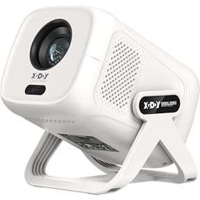 Xgody Netflix Certified Projector Native 1080P 4K Supported 450ANSI, Auto Focus& Voice Controlled Gimbal N5 Smart Projector, WiFi 6, Bluetooth 5.4, Rotatable Stand, Perfect for Home/Bedroom/Outdoor