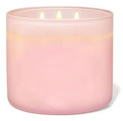 Brandani Bougie parfumée rose rose rose avec 3 mèches dans un bocal en verre et cire de soja - essence pot-pourri