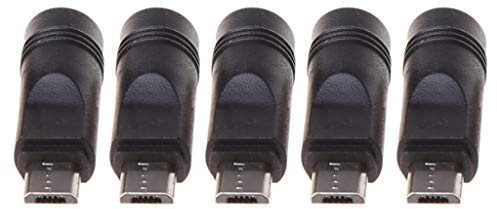 5 Pcs 5.5x2.1mm Female To USB Male Plug For Power Connector Adapte Connector Cap Cover Protector Plug Adapter Socket Coaxial Cable Cord Solder Bulkhead Panel O Press