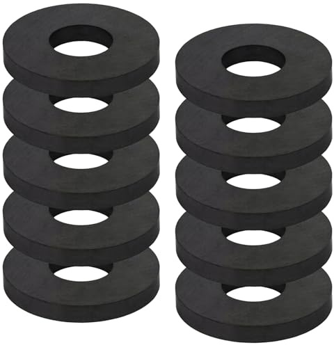 10 Stück Ringmagnet: Ø 40mm x 22mm x 8mm Ferrit Ringmagnet mit Loch Keramik-Ringmagnete Magnetring strapazierfähig Ringmagnete Magnet Scheibe für Basteln, DIY, Industrie, Wissenschaftsprojekte
