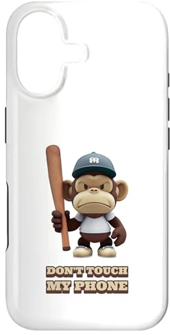 Hülle für iPhone 17 Don't Touch My Phone Wütender AFFE mit Baseballschläger