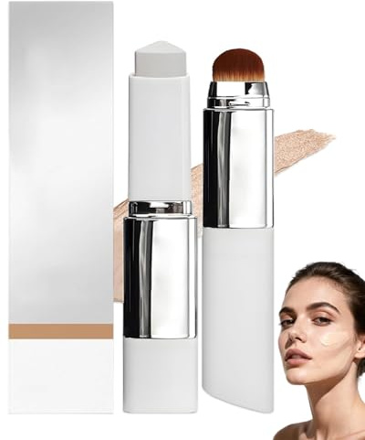 ZKUNL Fondotinta In Stick Colore naturale,Fondotinta In Crema Con Pennello, Foundation per Il Trucco A Copertura Totale, Migliora Il Colorito, Colore naturale