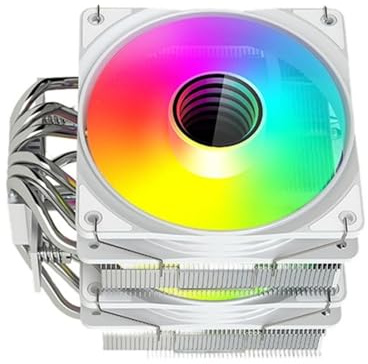 Compactly 145mm ARGB CPU Air Coolers 6Thermal Tube PWM Intelligent CPU Fan Control for Gaming PCs and Workstations PWM Coolers