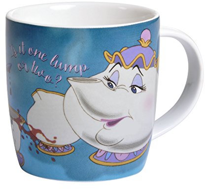 Die Schöne und das Biest Tasse Madame Pottine Tassilo Disney 350ml Keramik blau