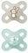 MAM Original Start Succhietto 0-2 Mesi (Set da 2), Ciuccio MAM 0-2 mesi con tettarella ortodontica in silicone, Kit da 2 accessori neonato con porta ciuccio sterilizzatore, Neutro/Celeste