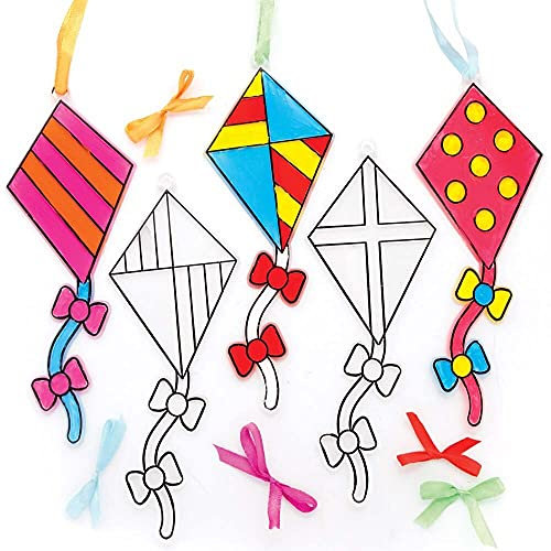 Baker Ross FE407 Drachen/Sonnenfänger zum Basteln, 10 Stück, Buntglas-Effekt für Kinder zum Dekorieren und Präsentieren für Kunst- und Bastelaktivitäten