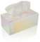 Taschentuchbox aus Acryl, transparent, für Taschentücher, Servietten, Trocknerblätter, perfekte Abdeckung für Badezimmer, Schreibtisch, Arbeitsplatte, Nachttisch (Rechteckig, Irisierend)