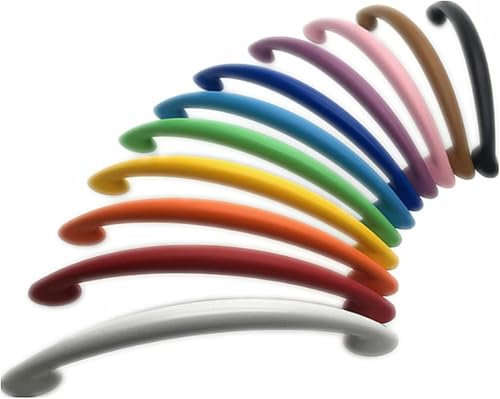 Molinter Möbelgriffe Schrankgriff Bogengriff Zinklegierung Schubladengriff Handgriff für Bücherschrank Kleiderschrank Schublade (Loch Distanz: 128mm, Grün)