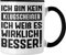 Trendation - Klugscheißer Geschenk Tasse mit Spruch Besserwisser Geschenkidee Lustige Tasse Sprüche Kollegin Kollege (Schwarz)