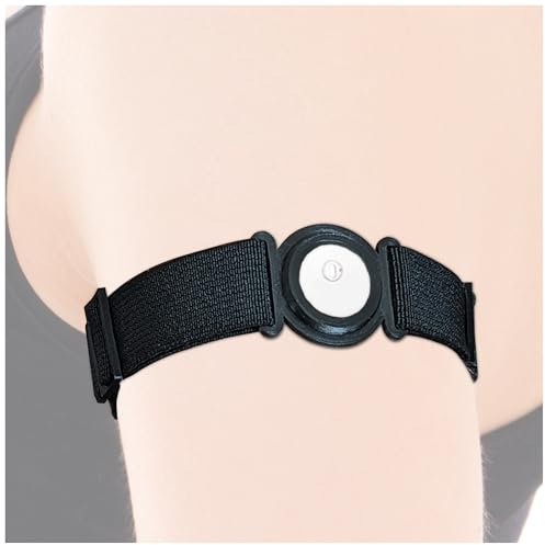 DiaBrothers Freestyle Libre 3 Fixierband Fixierung Halter mit verstellbarem Armband - Halter: schwarz - Armband: schwarz - Größe: L (35-45 cm)