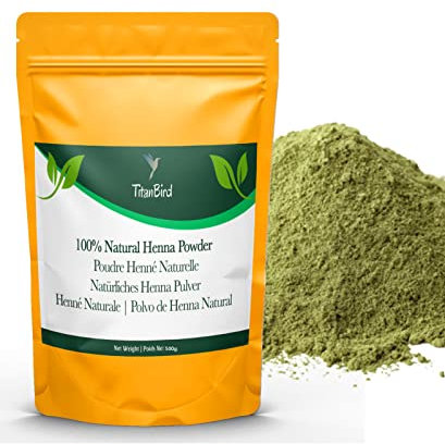 Titanbird 500 g di henné in polvere, naturale, rifletto rosso rame, colorazione per capelli, origine: montagne dell'atlante, 100% naturale, puro e senza additivi, polvere fine di qualità superiore