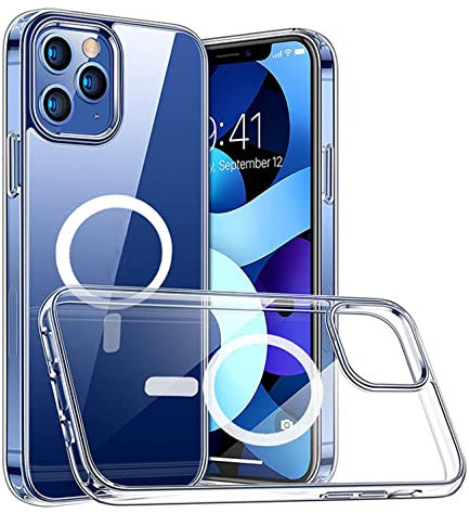 EKAM Magsafe compatible case for iPhone 11 Pro MAX [6.5 Inch] - MagSafe PC & TPU Clear Phone Case Built in Magnets and raised edges to protect the camera cover for iPhone 11 Pro Max