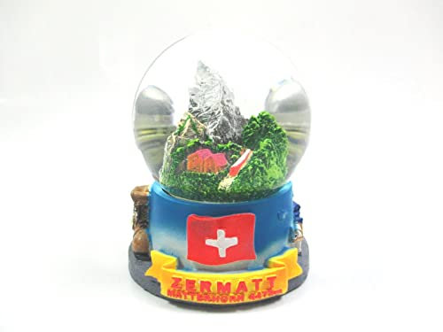 Zermatt Matterhorn Wallis Schneekugel Snowglobe 6,5 cm Schweiz Souvenir !!