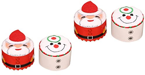 Cabilock 4 Stück Weihnachtliche Küchentücher Baby-musselin-waschlappen Strumpf Stuffer Neugeborenes Gesichtstuch Strumpf Stuffer Leckereien Hochzeit Handtücher Weihnachten Schal