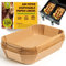 Katbite 130 Stück Backpapier für Heißluftfritteuse mit Doppelkammer, 20.5x14cm Airfryer Papier Liners kompatibel mit Ninja Dual/Double Stack, Ninja AF300EU AF400EU,COSORI,Philips,Cecotec Airfryer