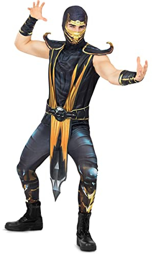 Funidelia | Scorpion Kostüm Mortal Kombat für Herren - Kostüm für Erwachsene & Verkleidung für Partys, Karneval & Halloween - Schwarz