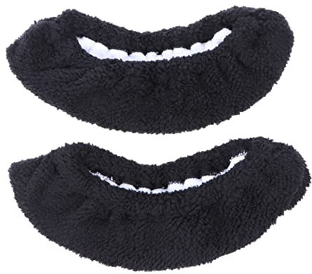 BIUDECO 2 Paar Kinder Elastische Schlittschuhabdeckungen Aus Plüsch Wasserabsorbierende Tücher Schutz für Eishockey und Rollschuhe Schwarz Größe S Ideal für ädchen und Jungen