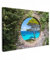 MuchoWow© Bilder Groß 120x80 cm XXL Wohnzimmer Deko Modern Wandbild Foto auf Leinwand Bild Schlafzimmer Room Decor Geschenke Meer - Baum - Tropisch - Fensterblick