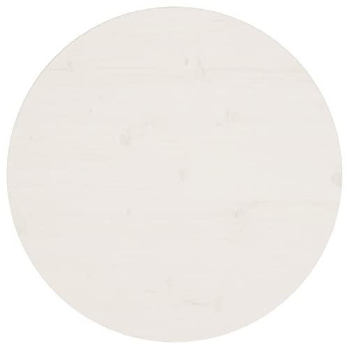 ZEYUAN Tischplatte, Schreibtischplatte, Table Top, Schreibtisch Platte, Dekorplatte, Weiß Ø60x2,5 cm Massivholz Kiefer