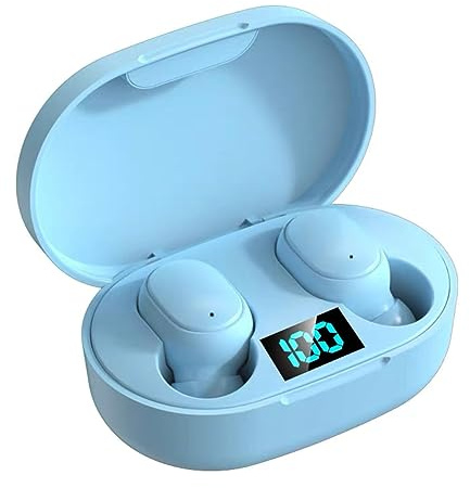 In Ear Kopfhörer kabellos Bluetooth Noise Cancelling Earphones kleine winzige unsichtbare Ohrhörer drahtlose Kopfhörer mit Mikrofon LED Digitalanzeige Wireless Earbuds Headphones für Arbeit Sport
