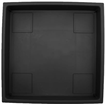 The HC Companies Sottovaso quadrato, nero, 28 cm